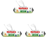 Huggies unscented baby wipes, 99% purified water, 56-count, 1 flip-top pack, hypoallergenic, fragrance free