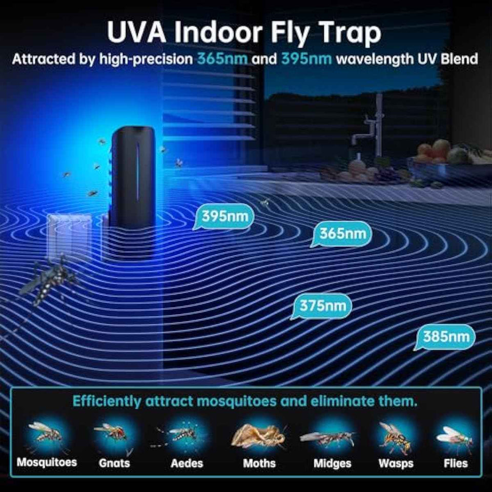 Flying Insect Plug In Mosquito Bug Zapper Indoor Gnat Moth Catcher with 9W Night UV Light