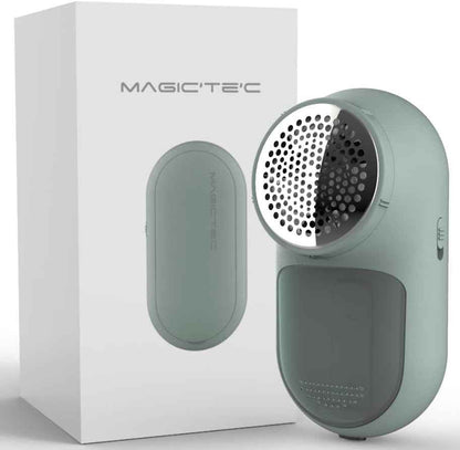 Rechargeable Fabric Shaver, Magictec Lint Remover Sweater Defuzzer Lints Fuzzs Pills Pilling Trimmer for Clothes and Furniture -Battery Operated, Green
