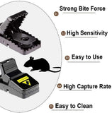 Feeke Mouse Traps, Mice Traps for House, Small Mice Trap Indoor Quick Effective Sanitary Safe Mousetrap Catcher for Family and Pet - 6 Pack, (M01-6Pack)