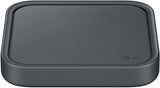 Samsung 15W Wireless Charger Single, Cordless Super Fast Charging Pad for Galaxy Phones and Devices, Compact Design, LED Indicator, USB C Cable Included, 2022, US Version, Grey