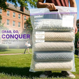 20 Gallon Heavy Duty Jumbo Storage Bags with Handle – 24" x 34" Resealable Zipper Top, Oversized Storage Solution for Clothes, Food, Pillow, Bedding, Household, BPA-Free, Pack of 5, 6 Mil Thick