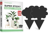 58 Pack Flying Insect Traps for Plants – Green Sticky Traps for Fungus Gnats, Flies & Flying Bugs, Indoor Outdoor Flying Bug Catcher for Pots, Garden & Kitchen, Non-Toxic, Odorless, Kid & Pet Safe