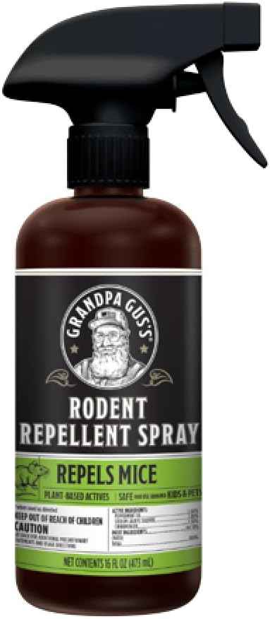 Grandpa Gus's Rodent Repellent Spray, Peppermint & Cinnamon Oil, Prevents Mouse/Rats from Nesting & Chewing on Wires, 16 fl oz (Pack of 1)