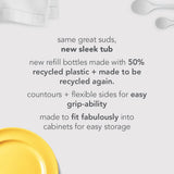 Method Gel Dish Soap Refill, Lime + Sea Salt Scent, Powerful Cleaning Formula, Large Refill Tub, Biodegradable Formula, Cuts Through Grease, 54 Fl Oz