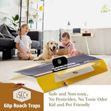 20-pack child & pet safe cockroach traps with strong adhesive, yellow color and 6-month lifespan