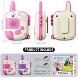 Walkie Talkies Toys for Girls:Unicorn Toys 2 Pack Birthday Gifts for 3 4 5-7 8 Year Old Girls Toy for 4 5 6 7 8-10 Year Old Camping Outdoor Games,Christmas Stocking Stuffers for Girls Kids