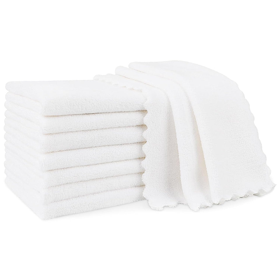 Orighty 20x10 inch coral fleece baby burp cloths, highly absorbent and ultra soft for newborns, 8-pack