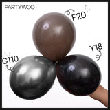 PartyWoo Black Balloons 155 pcs Different Sizes of 18 12 10 5 Inch Black Balloons Arch Kit Garland for Baby Shower Birthday Graduation Casino Gaming Anniversary Race Car Party Decorations Black-Y18