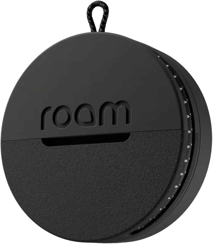 ROAM SMART TRACKER - Bluetooth Tracker & Item Locator for Keys, Wallet, Luggage, Kid & Pet Gear, (iOS, Android Compatible), No App or Subscription, Fast Setup, Waterproof | 2-Pack, Black & Blue