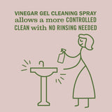 Mrs. Meyer's Apple Blossom Vinegar Gel Cleaning Spray, 16 Fl Oz, No-Rinse Formula for Bathroom Use