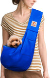 Tomkas Small Dog Sling Carrier - Classic Pocket & Classic Strap - for 3-10 lbs Pets(Black)