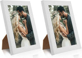 PECULA 2 Pack 5x7 Picture Frame, Black Picture Frame for Wall and Tabletop Display, Resistant Plastic Clear Plexiglass for Vertical or Horizontal Display