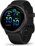Garmin vívoactive 6, Health and Fitness GPS Smartwatch, AMOLED Display, Up to 11 Days of Battery, Slate with Black Band