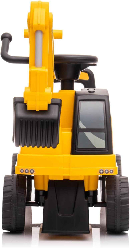 CAT licensed excavator push car for toddlers with rotating bucket and storage