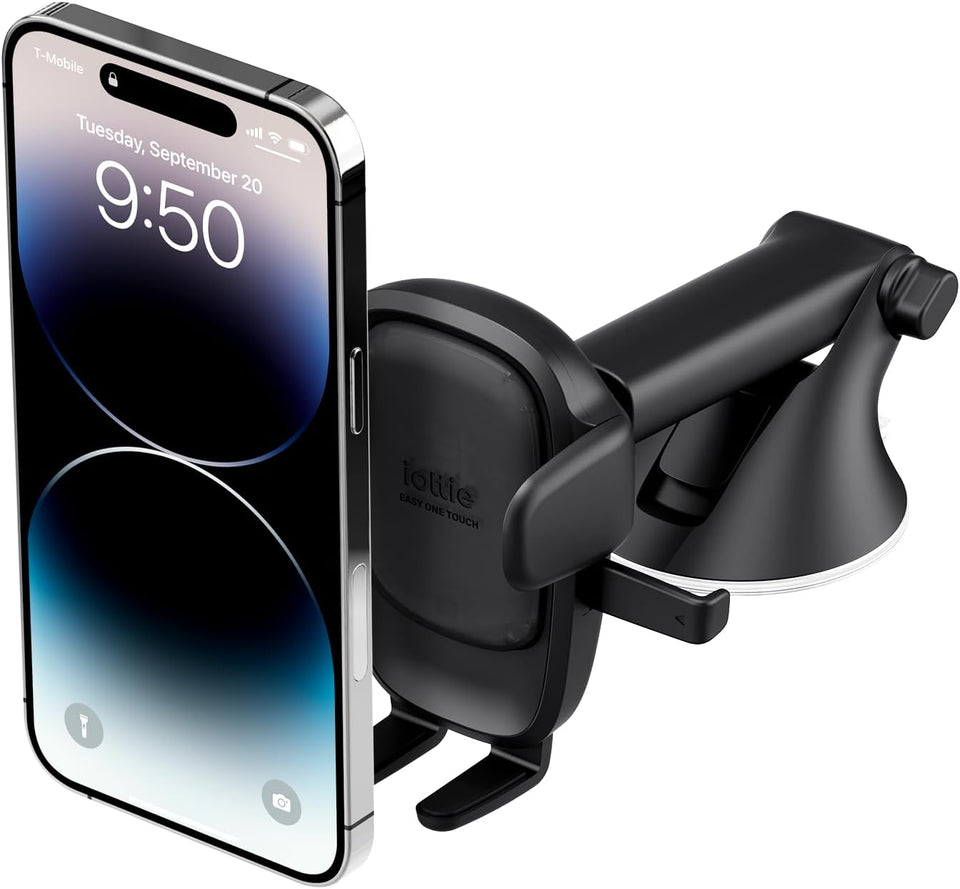 iOttie Easy One Touch Advanced Universal Car Mount DasBVoard & Windshield Suction Cup Phone Holder for iPhone, Samsung, Google, All Smartphones