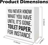 Funny Restroom Bathroom Wooden Signs, Funny Bathroom Sayings, Humor Washroom Quotes Block Plaque, Wall Art/Home Decor, Rustic Wooden Box Signs, Farmhouse Decor, Housewarming Gift