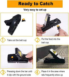 Feeke M01-6Pack Mouse Traps, ABS Plastic and Stainless Steel, 3.9 x 1.7 x 2.0 in, Quick Effective Sanitary Safe Mousetrap Catcher, 6 Pack