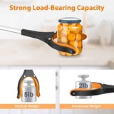 32" Grabber Reacher Tool, 2-Pack Foldable Reacher Grabber Pickup Tool with 360° Rotating Jaw & Magnet, Trash Picker Upper Grabber, Lightweight Grabbers for Seniors Heavy Duty