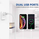 USB Wall Charger, LUOATIP 3-Pack 2.1A 5V Dual Port Cube Power Adapter Plug Block Charging Box Brick for iPhone 14 13 12 11 Pro Max SE XS XR X 8 7 6 6S Plus, Galaxy, LG, Moto, Android Phones