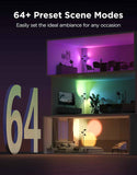 govee tree floor lamp with luminblend technology, 3 rotatable lights, standing lamp with 64 dynamic scenes, matter compatible