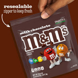 M&M'S party size 2.4 lb resealable bag milk chocolate candy for parties baking and sharing