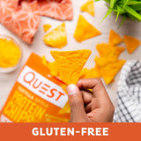 quest nutrition nacho cheese tortilla style protein chips with 18g protein 4g net carb low carb gluten free