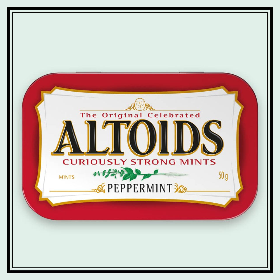 altoids classic peppermint breath mints 12 pack 1.76 ounce tin