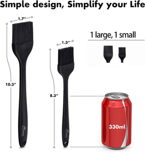 600℉ Heat Resistant Basting Brushes, BPA Free Silicone Pastry Brush for BBQ Grill Barbecue Baking Kitchen
