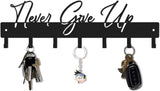 Have a Great Day Key Hooks for Wall Decoration,Delicate Fashion Black Metal Key Holder Wall Mount,Have a Great Day Key Hanger with 7 Kooks for Hallway,Office