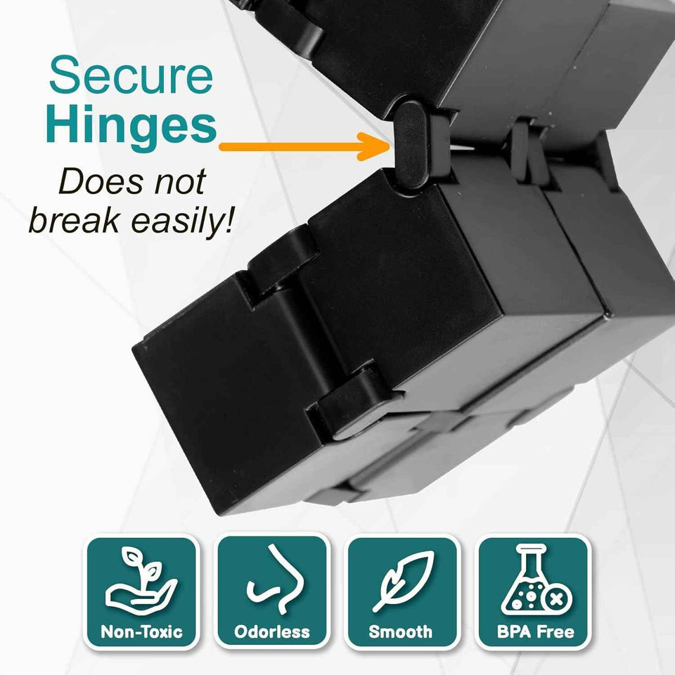 Infinity Cube Sensory Fidget Toy, 3x3 Mini Gadget for Stress Relief and Anxiety