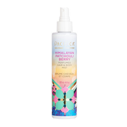 pacificas island vanilla 6oz hair and body mist, paraben-free, no alcohol, vegan and cruelty-free for women