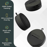 ROAM SMART TRACKER - Bluetooth Tracker & Item Locator for Keys, Wallet, Luggage, Kid & Pet Gear, (iOS, Android Compatible), No App or Subscription, Fast Setup, Waterproof | 2-Pack, Black & Blue