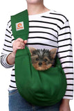 Tomkas Small Dog Sling Carrier - Classic Pocket & Classic Strap - for 3-10 lbs Pets(Black)