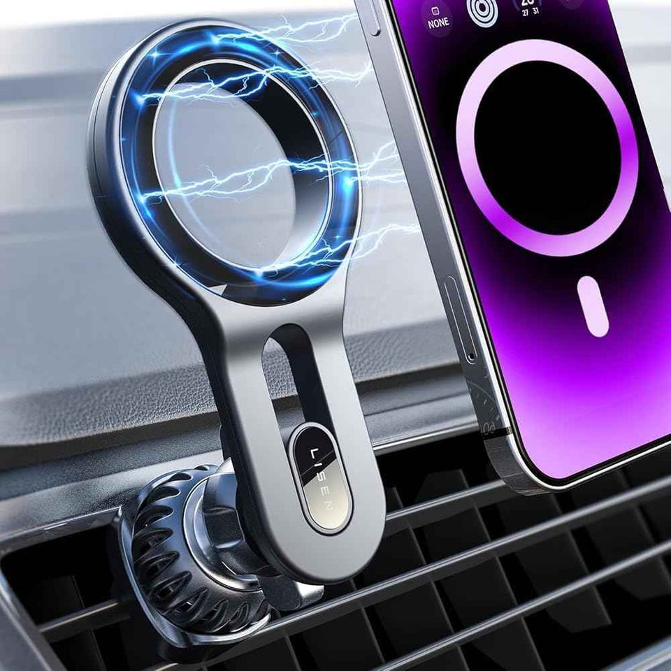 Lisen Ultra-Magnetic MagSafe Car Mount for iPhone 17 16 15 14 Pro Hands Free Cell Phone Holder