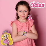 Love Diana Kids Smart Watch - Touchscreen with Games, Selfie Camera, Step Tracker, Alarm Timer, Voice Recorder, and Printed Silicone Strap - Fits Wrists 5.5" to 8.0"