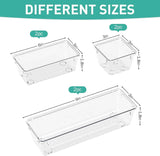 WOWBOX Clear 6-Pack Acrylic Drawer Organizer Set with Premium Material and Stackable Design