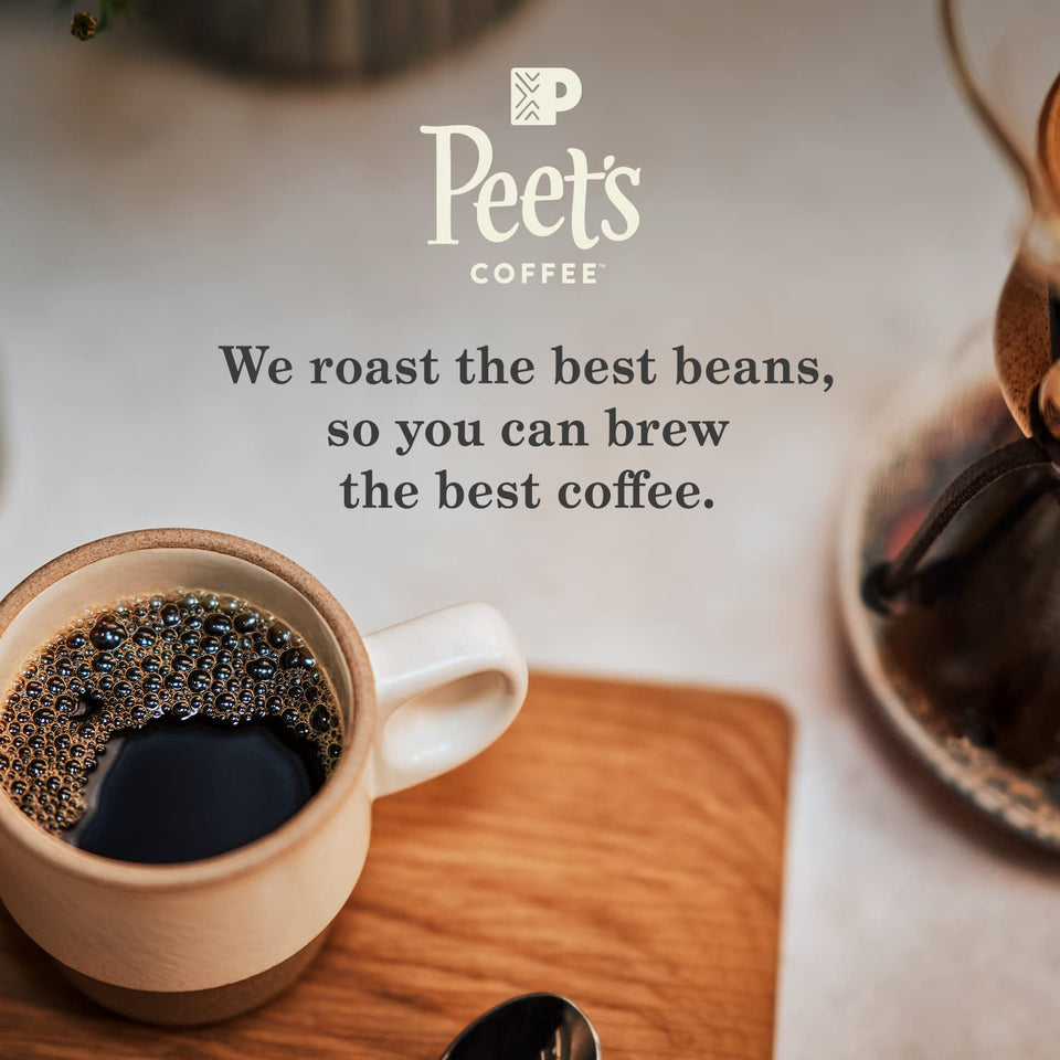 Peet's Café Domingo Medium Roast 100% Arabica Coffee Keurig K-Cup Pods, 54 Count, recyclable, compostable