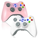 Gamrombo Xbox 360 2 Pack Wireless Controller Replacement for 360 & Slim with Windows PC Compatibility
