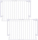 Cumbor 29.2–43" Baby Gate for Stairs, Wall-Mounted (Drill Required), Expandable No Bottom Bar Dog Gate, Auto Close Extra Wide Walk Thru, Pet & Toddler Proof Gate, Top & Bottom of Stairways (White)