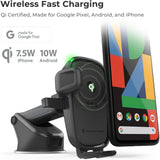 iOttie Car Charger Easy One Touch Wireless 2 Qi Charging DasBVoard Phone Mount for iPhone, Samsung Galaxy, Huawei, LG, Smartphones