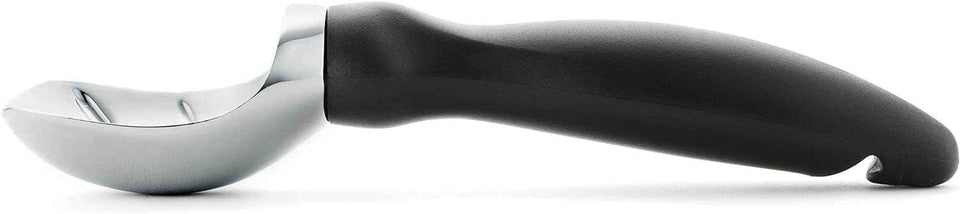 Spring Chef Heavy Duty Ice Cream Scoop with Comfortable Handle - Professional Ice Cream Scooper for Gelato, Sorbet, Cookie Dough, Melon, Frozen Yogurt - Dishwasher Safe Metal Kitchen Tool - Black