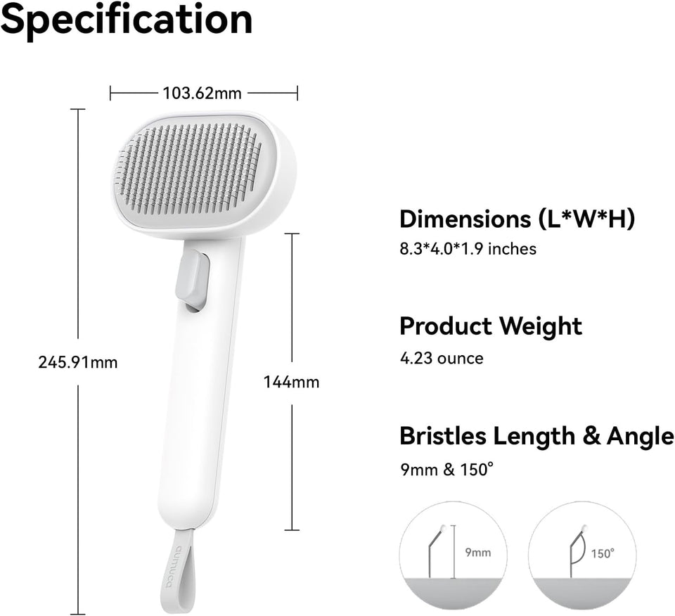 Aumuca cat brush for shedding and grooming indoor cats with long or short hair