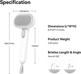 Aumuca cat brush for shedding and grooming indoor cats with long or short hair