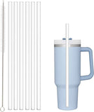 6-Pack Reusable Replacement Straws for Stanley 40 oz & 30 oz Tumblers with Cleaning Brush