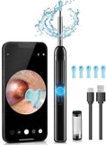 Jegoat Ear Wax Removal, Ear Wax Removal Tool Camera with 1296P HD Camera and 6 LED Lights, Ear Cleaner with 10 Ear Pick, Upgraded Ear Wax Removal Kit for iOS and Android, Black
