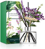 COCODOR Reed Diffuser Set with Preserved Baby's Breath with Sticks/April Breeze / 6.7oz / Scent Fragrance Oil Diffuser for Bedroom Bathroom Home Décor