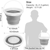 silicone collapsible mop bucket 5l household cleaning ice bucket no wringer