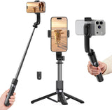 ORICO Aluminum Portable Selfie Stick Tripod, 35'' Mini Tripod for iPhone, Extendable Stand with Detachable Wireless Remote & 360° Rotating Phone Holder – Ideal for Content Creators, Vloggers, Travel