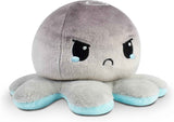 TeeTurtle Reversible Octopus Plushie - 4-Inch Pink + Aqua Two-Sided Flip Plush Toy with Embroidered Details - Cute Mini Collectible Plush for Kids, Teens, and Adults